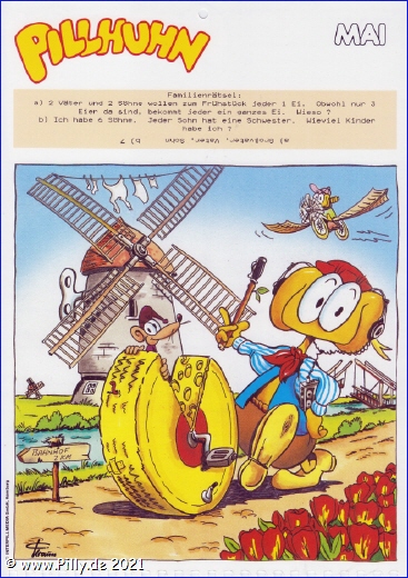 Pillhuhn Schülerkalender 1988 Mai