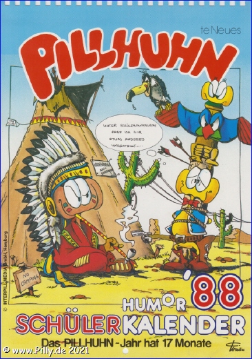 Pillhuhn Schülerkalender 1988 Front