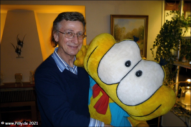 Clemens Krauss mit Pillhuhn im Arm am 16.02.2009