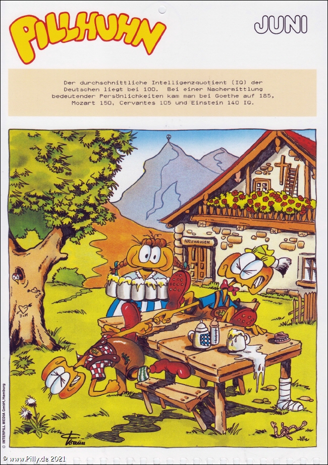 Pillhuhn Schlerkalender 1988 Juni